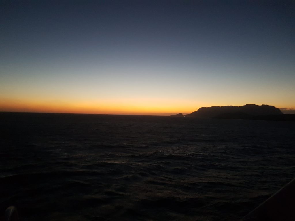Sonnenaufgang an Bord